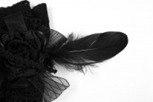    Lolita Feather Headdress Pyon Pyon WLS-050FSF/BK -  