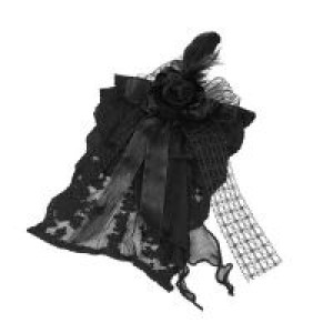    Lolita Feather Headdress Pyon Pyon WLS-050FSF/BK -  