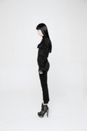  Lolita Stand Collar Lace T-Shirts Pyon Pyon WLT-012TCF/BK -  