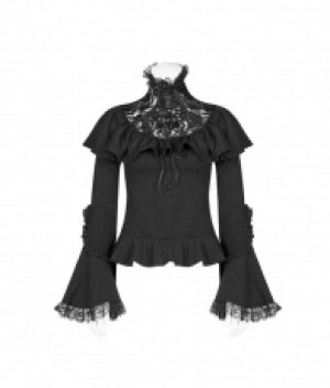  Lolita Lace Turtleneck T-shirt Pyon Pyon WLT-013TCF/BK -  