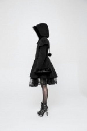 Lolita Medium-length Swallow Tail Dress Coat Pyon Pyon WLY-078LCF/BK -  