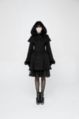  Lolita Medium-length Swallow Tail Dress Coat Pyon Pyon WLY-078LCF/BK -  