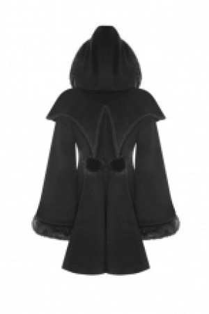  Lolita Medium-length Swallow Tail Dress Coat Pyon Pyon WLY-078LCF/BK -  