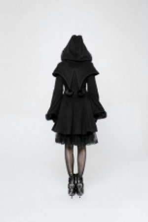  Lolita Medium-length Swallow Tail Dress Coat Pyon Pyon WLY-078LCF/BK -  