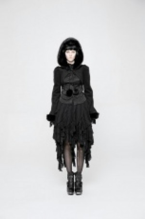  Lolita Imitation Rabbit Hair Short Coat Pyon Pyon WLY-079EDF/BK -  