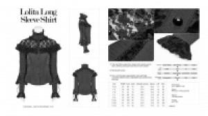        Lolita Long Sleeve Shirt Pyon Pyon WLY-088CCF/BK /  /  /  / -  