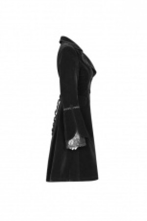  Gothic Lolita Medium Long coat Pyon Pyon WLY-089LCF/BK -  