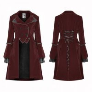  Gothic Lolita Medium Long coat Pyon Pyon WLY-089LCF/RD -  