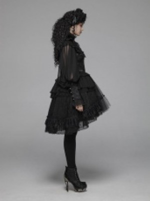  Lolita Big Puff Sleeve Pyon Pyon WLY-090XDF/BK -  