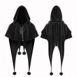  Lolita Velvet Short Cloak Pyon Pyon WLY-092DPF/BK -  