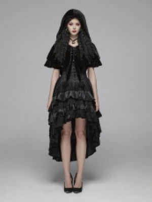  Lolita Velvet Short Cloak Pyon Pyon WLY-092DPF/BK -  