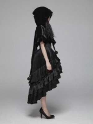  Lolita Velvet Short Cloak Pyon Pyon WLY-092DPF/BK -  