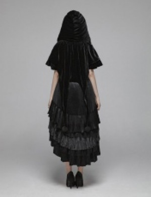  Lolita Velvet Short Cloak Pyon Pyon WLY-092DPF/BK -  