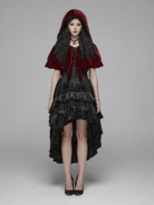  Lolita Velvet Short Cloak Pyon Pyon WLY-092DPF/RD -  