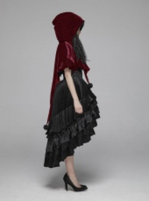  Lolita Velvet Short Cloak Pyon Pyon WLY-092DPF/RD -  