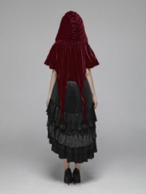  Lolita Velvet Short Cloak Pyon Pyon WLY-092DPF/RD -  