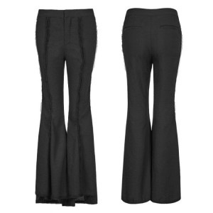 Брюки Gothic Silk Stitching Wide Leg Trousers - Изображение