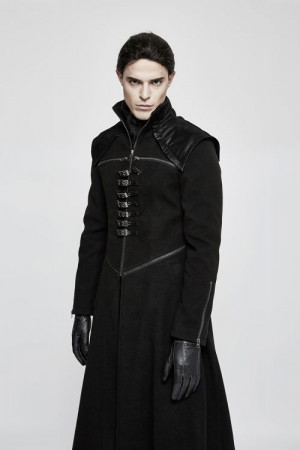  Punk Dark Medium Long Style Coat - 