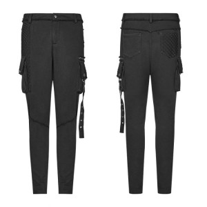  Punk Dark Knit Trousers - 