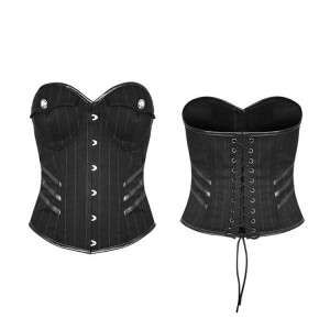      Military Uniform Striped Corset /  - 