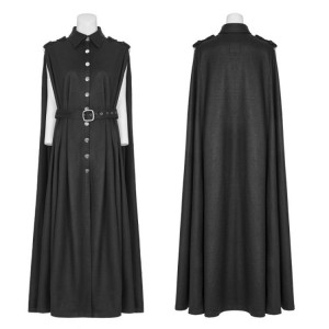  Two Wear Long Military Uniform Cloaks - 