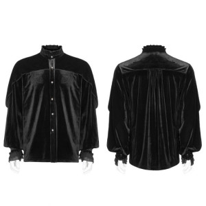  Gothic Golden Velvet Shirt - 