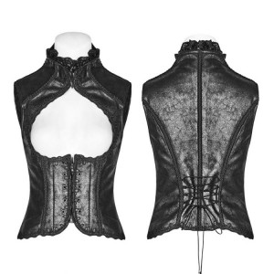 Steampunk Vintage Floral Vest - 