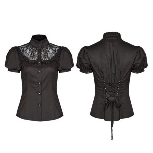  Steampunk Puff Sleeve Shirt - 