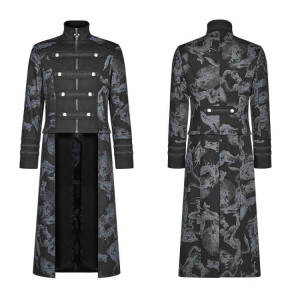  Punk Dragon Totem Detachable Coat - 