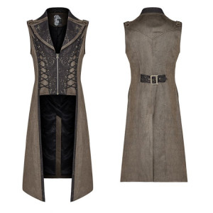  Steampunk Long Vest - 