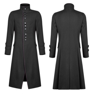  Simple Gothic Mid-length Jacket - 