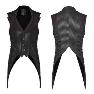  Gothic Decadent Asymmetric Vest - 