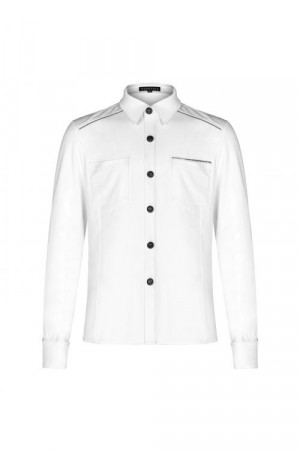  Punk Light Metal Zipper Shirt - 