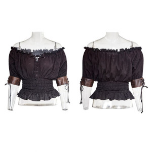  Steampunk Slash Neck T-shirt - 