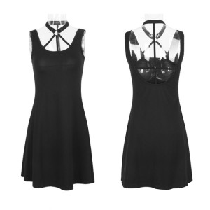      /      Punk Dark Lolita bandage backless Dress /  /  /  /   - 
