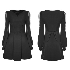  V-collar Dress - 