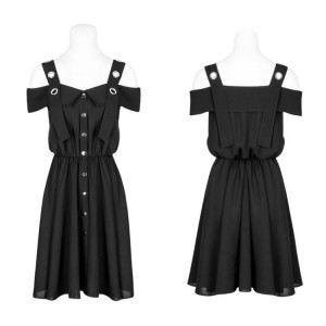  Suspenders Corns Shirt-style Chiffon Dress - 