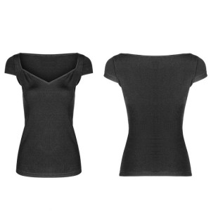  Big Collar Tight Knit Blouse - 