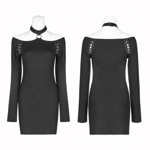  Punk Over Hip Long Sleeve Dress - 