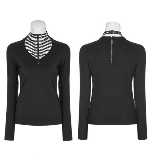  Punk Hollow Knitted T-Shirt - 