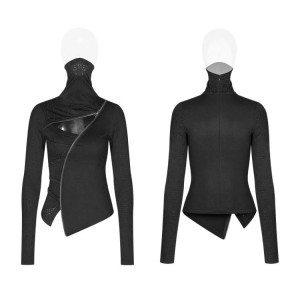  Punk Dark Turtleneck T-shirt - 