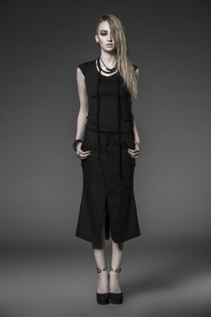  Classical Skirt With Mesh & Lace Splicing - 