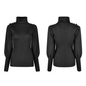  High Collar Court Sweater - 