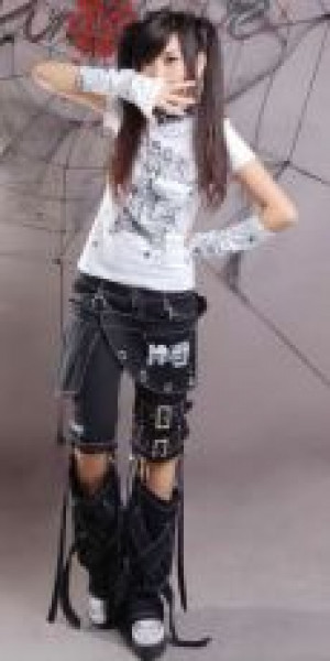  TROUSERS Punk Rave K-031/BK -  