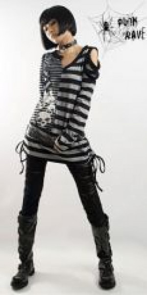  TROUSERS Punk Rave K-099/BK -  