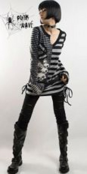  TROUSERS Punk Rave K-099/BK -  