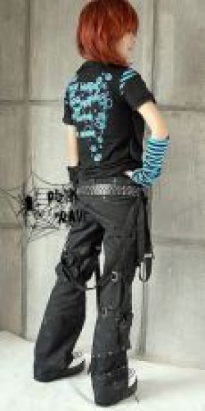  TROUSERS Punk Rave K-073/BK -  