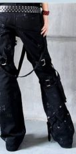  TROUSERS Punk Rave K-073/BK -  