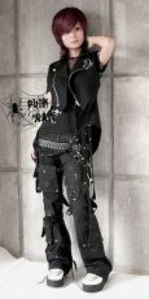  TROUSERS Punk Rave K-073/BK -  