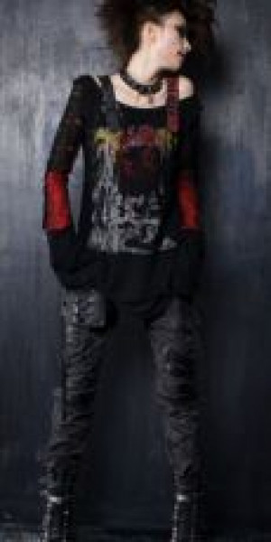  TROUSERS Punk Rave K-111/GY -  